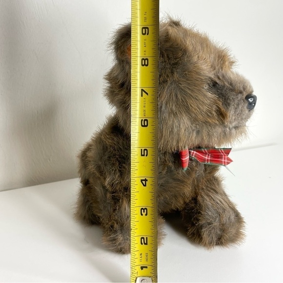 NWT 1992 Vintage 24K Special Effects Polar Puff dog terrier stuffed animal plaid - Picture 11 of 13